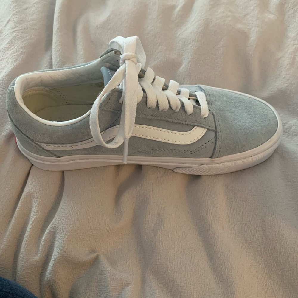 Vans Light Blue and White Women's Sneakers